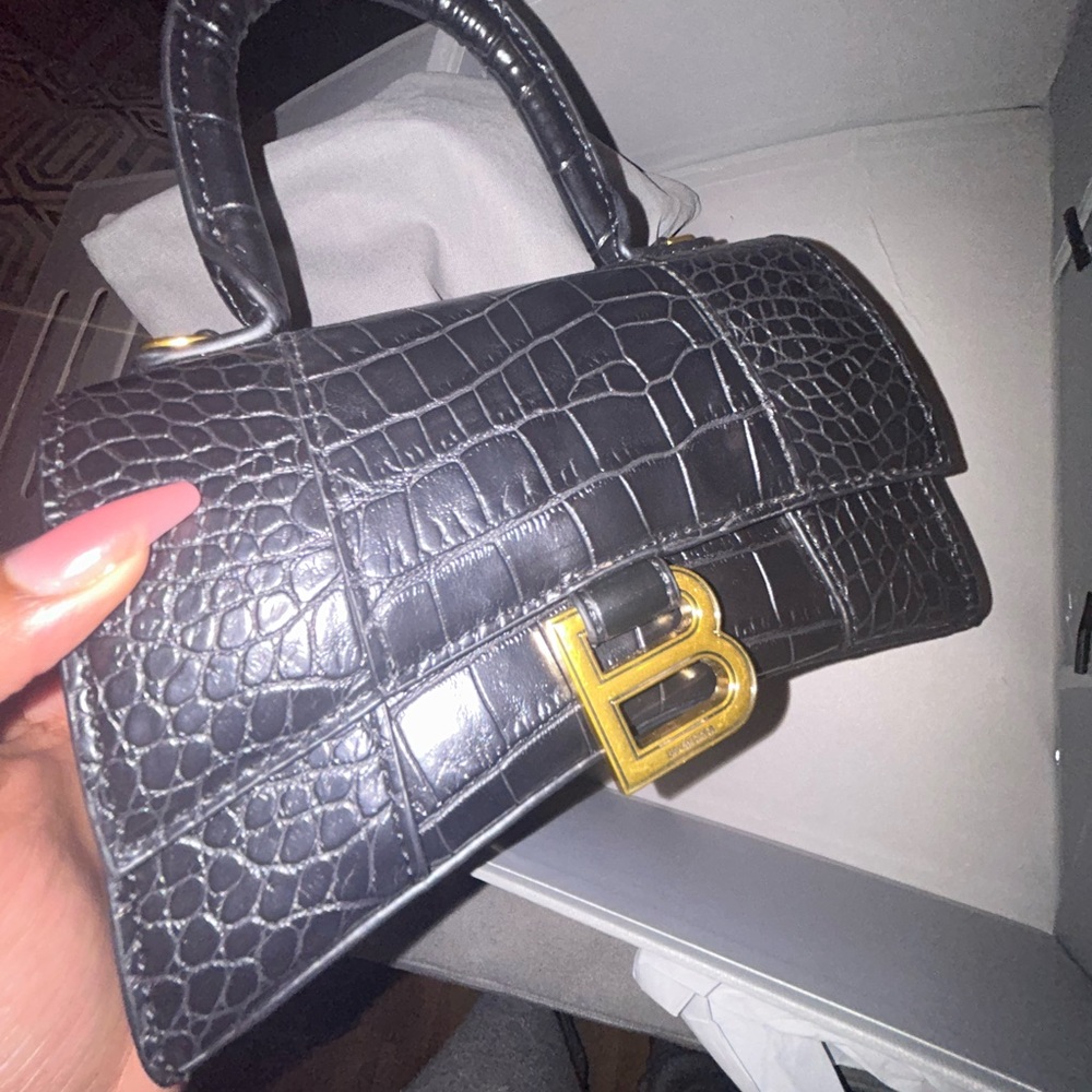 Hourglass Balenciaga Black Bag - Picture 3 of 16